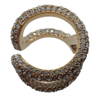 VALENTINO V Logo Signature Ring Swarovski Crystals Small/IT11/UK L NEW RRP380
