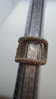 VALENTINO V Logo Signature Ring Swarovski Crystals Small/IT11/UK L NEW RRP380