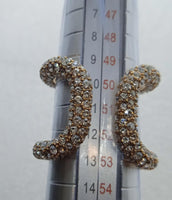 VALENTINO V Logo Signature Ring Swarovski Medium/IT13/UK M1/2 NEW RRP380