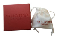 VALENTINO V Logo Signature Ring Swarovski Medium/IT13/UK M1/2 NEW RRP380