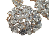 KENNETH JAY LANE Ladies Clear Crystal Statement Drop Earrings OS NEW