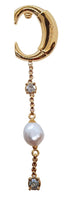 CHLOÉ Darcey Earring Baroque Pearl Drop Crystal Single Gold Tone OS NEW RRP400