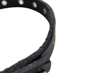 OUR LEGACY Flower Choker Necklace Black Leather Stud Close 30.5-42.5cm NEW RRP60