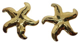 JULIETTA St. Barth Earrings Starfish Clip On Gold Plated Brass OS NEW RRP175