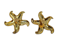 JULIETTA St. Barth Earrings Starfish Clip On Gold Plated Brass OS NEW RRP175