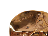 STERLING KING Gold Delphinium Folded Stud Earrings Ladies  Size RRP305 NEW