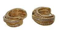 TOM WOOD Orb Huggie Earrings 18K Gold Plated Sterling Silver 925/CZ NEW RRP380
