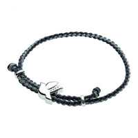 LINKS OF LONDON Ladies Feed Dove Grey & Metallic Cord Bracelet NEW RRP75