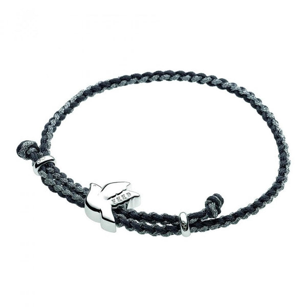 LINKS OF LONDON Ladies Feed Dove Grey & Metallic Cord Bracelet NEW RRP75