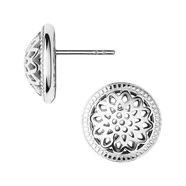 LINKS OF LONDON Sterling Silver Timeless Domed Round Stud Earrings RRP110 NEW
