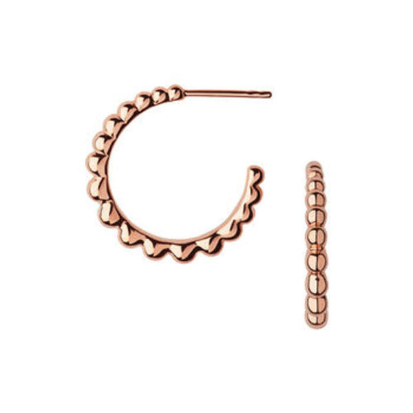 LINKS OF LONDON Rose Gold Vermeil Effervescence Small Hoop Earrings RRP145 NEW