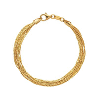 LINKS OF LONDON Ladies Silk 10 Row Gold Vermeil Bracelet Size S RRP150 NEW