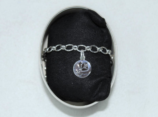 LINKS OF LONDON Ladies Sterling Silver Rose Engraved Chain Bracelet NEW RRP215