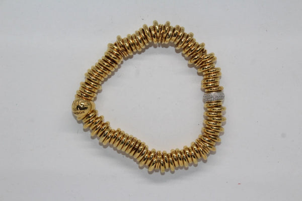 LINKS OF LONDON Ladies YGV Sweetie Bracelet M W Diamond Pave Bead NEW RRP555