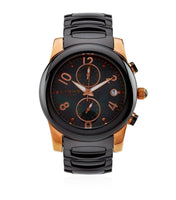 LINKS OF LONDON Ladies Phoebe Chrono Black Rose Gold Vermeil Watch RRP380 NEW