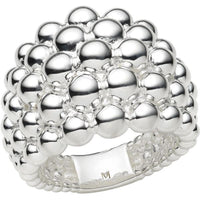 LINKS OF LONDON Ladies Effervescence Sterling Silver Bubble Ring M NEW RRP120