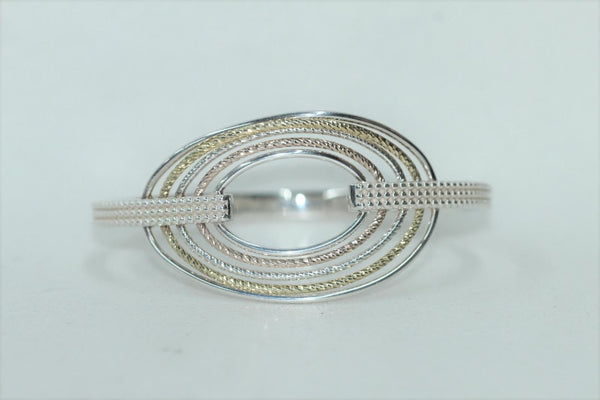 LINKS OF LONDON Ladies Aurora 925 Gold Vermeil Loop Statement Bangle NEW RRP275