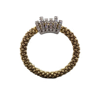 LINKS OF LONDON Stardust Crown Ring Gold Vermeil Cubic Zirconia UK P RRP150