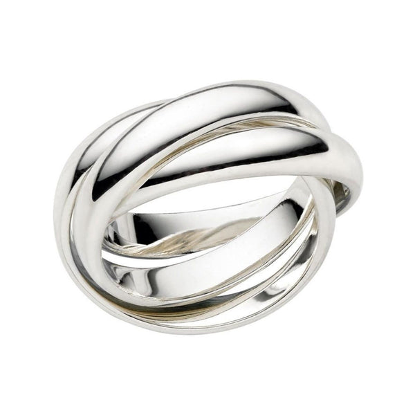 LINKS OF LONDON Ladies Sterling Silver Interlinked Triple Ring UK W NEW RRP150