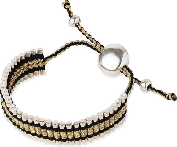 LINKS OF LONDON Ladies Friendship 925 Black Gold Glitter Bracelet NEW RRP190