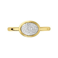 LINKS OF LONDON Ladies Diamond Essential Gold Vermeil Oval Ring P NEW RRP215