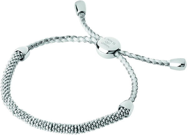 LINKS OF LONDON Ladies Effervescence XS Sterling Silver Cord Bracelet NEW RRP125