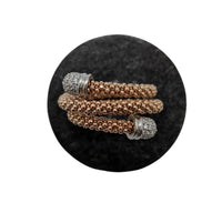 LINKS OF LONDON Stardust Wrap Ring Rose Gold Vermeil Cubic Zirconia UK P RRP150