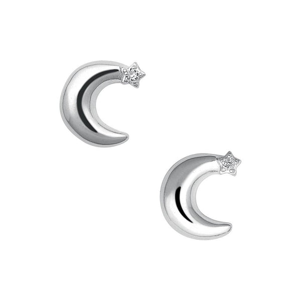 LINKS OF LONDON Over The Moon Sterling Silver White Sapphire Earrings RRP110 NEW