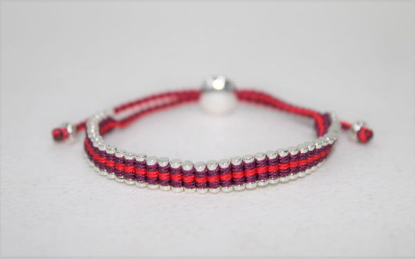 LINKS OF LONDON Ladies Friendship Mini 925 Red Purple Bracelet NEW RRP200
