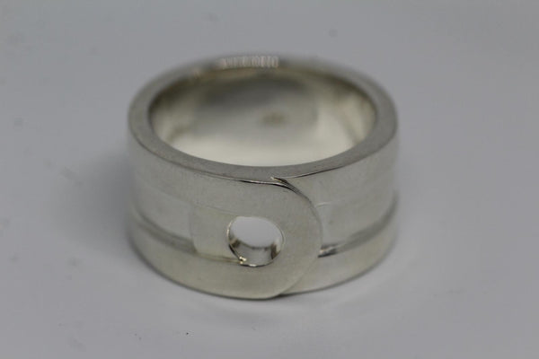 LINKS OF LONDON Men's Sterling Silver Soho Cut Out Statement Ring Size R NEW
