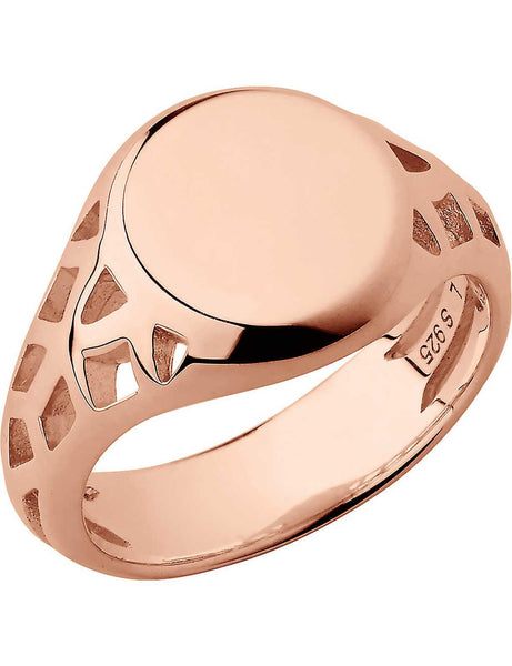 LINKS OF LONDON Ladies Timeless Signet Rose Gold Vermeil Ring N NEW RRP145