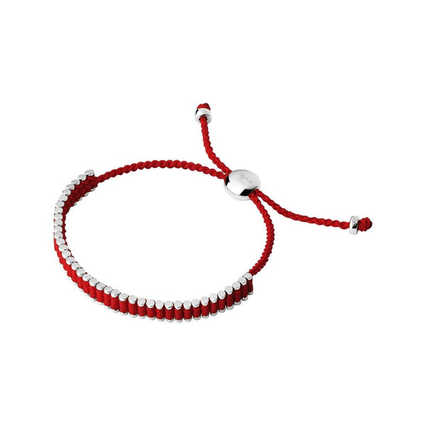 LINKS OF LONDON Ladies Friendship Mini 925 Ruby Red Cord Bracelet NEW RRP125