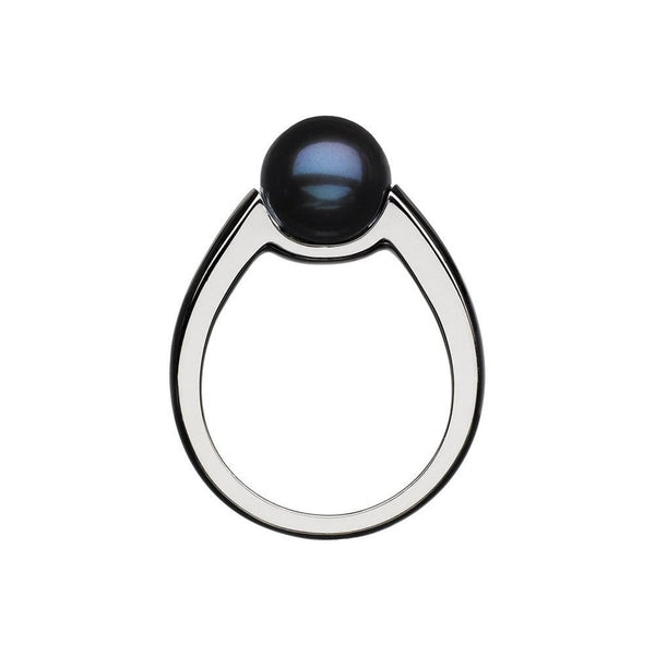 LINKS OF LONDON Effervescence Pearl Ring Grey Sterling Silver UK L RRP200