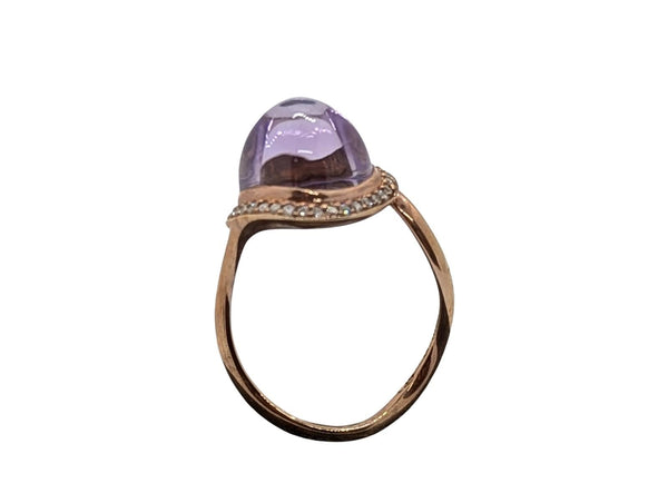 LINKS OF LONDOTN Infinite Love Ring Rose Gold Plate Amethyst Diamond P RRP1200