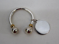 LINKS OF LONDON Ladies Sterling Silver Double Ball Round Tag Key Ring NEW