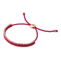 LINKS OF LONDON Ladies Friendship Mini 925 Rose Gold Fuchsia Bracelet NEW RRP190