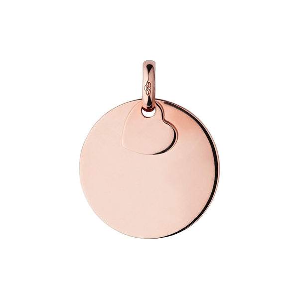 LINKS OF LONDON 18ct Rose Gold Vermeil Large Disk Heart Charm RRP 75 NEW