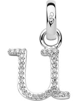 LINKS OF LONDON Alphabet Letter U Diamond Charm Sterling Silver RRP140 NEW