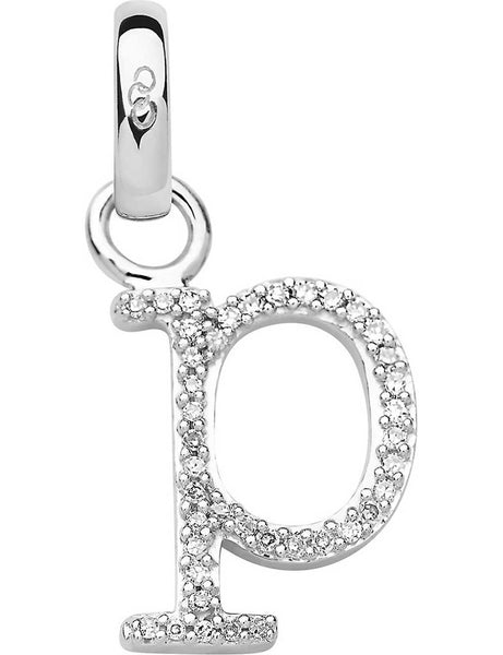 LINKS OF LONDON Alphabet Letter P Diamond Charm Sterling Silver RRP140 NEW