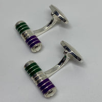 LINKS OF LONDON Men's 925 Silver Cufflink Wimbledon Tennis Grip NEW RRP95