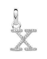 LINKS OF LONDON Alphabet Letter X Diamond Charm Sterling Silver RRP140 NEW