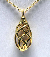 LINKS OF LONDON Ladies 925 Gold Vermeil Woven Pendant Necklace NEW RRP250