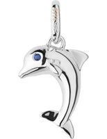 LINKS OF LONDON Ladies Dolphin Sterling Silver Sapphire Bracelet Charm RRP60 NEW