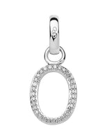 LINKS OF LONDON Sterling Silver Diamond Number 0 Silhouette Charm RRP140 NEW