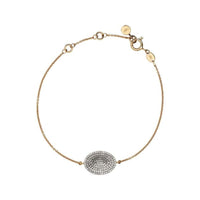 LINKS OF LONDON Ladies Concave Gold Vermeil & Diamond Bracelet RRP750 NEW