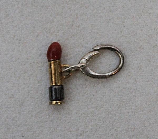 LINKS OF LONDON Lancme Yellow Gold Plated Flower Logo Red Lipstick Charm NEW