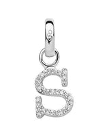 LINKS OF LONDON Alphabet Letter S Diamond Charm Sterling Silver RRP140 NEW