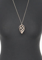 LINKS OF LONDON Ladies Rose Gold Vermeil Woven Pendant Necklace RRP435 NEW