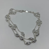 LINKS OF LONDON Ladies Silver Bracelet Beaded Essential 3Row L NEW RRP215