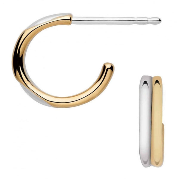 LINKS OF LONDON Ladies 925 Silver Gold Vermeil 20/20 Mini Hoop Earrings NEW